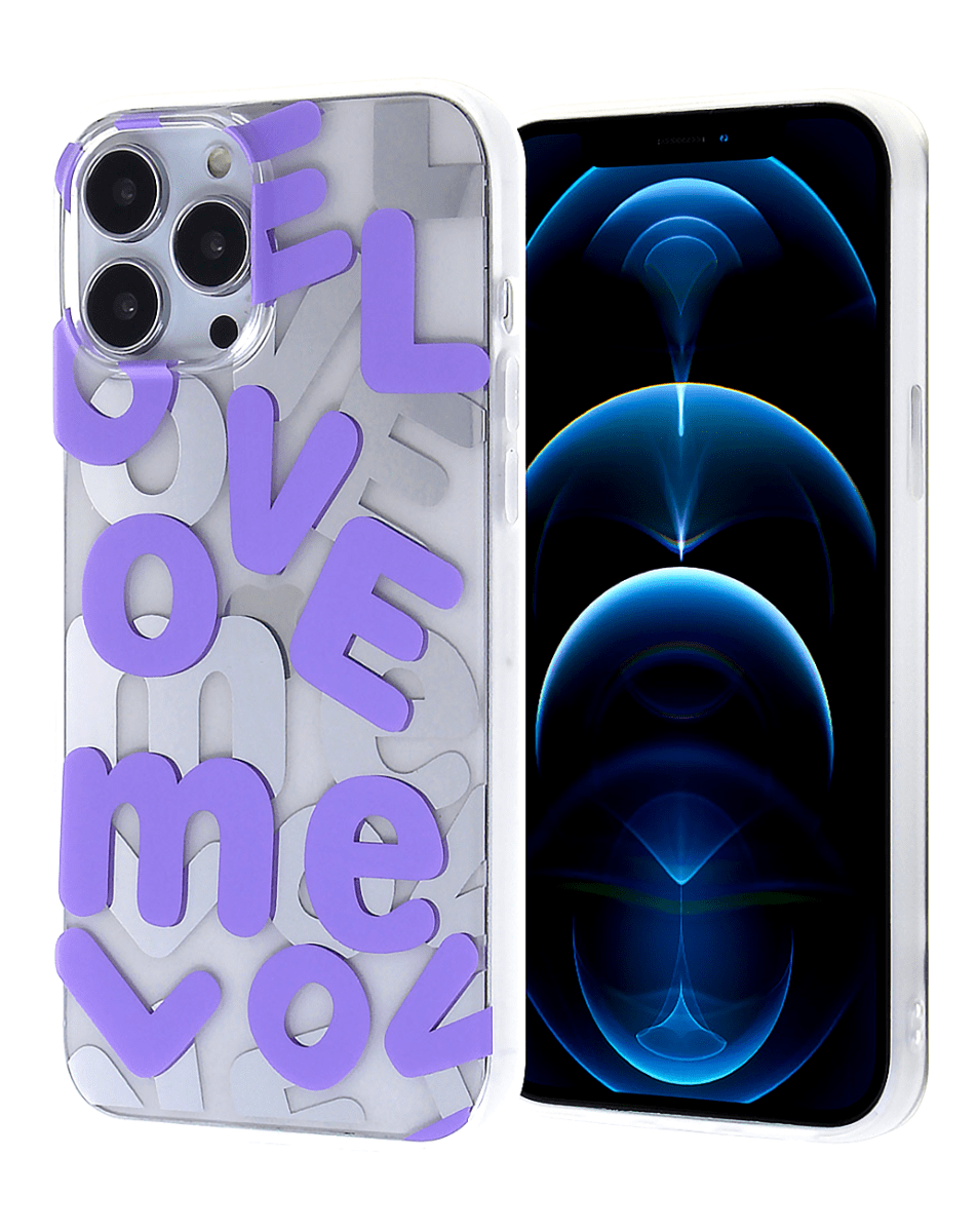 Love Me Printed Clear Case - E5 for iPhone 12 Pro Max