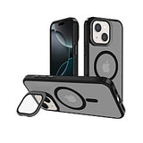 Slim Transparent Camera Stand Case with Wireless Charging - BLACK for iPhone 13 / 14