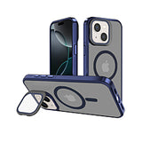 Slim Transparent Camera Stand Case with Wireless Charging - BLACK for iPhone 13 / 14