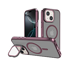 Slim Transparent Camera Stand Case with Wireless Charging - BLACK for iPhone 13 / 14