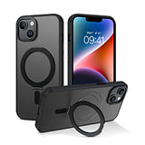 Carbon Wireless Charging Case with Ring Stand - for iPhone 14 / 13
