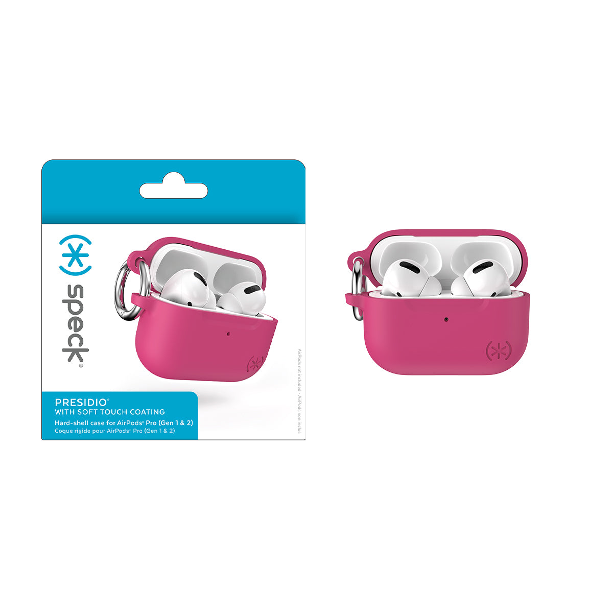 AIRPODS PRO 1 & 2 SPECK PRESIDIO with Soft Touch Coating Case