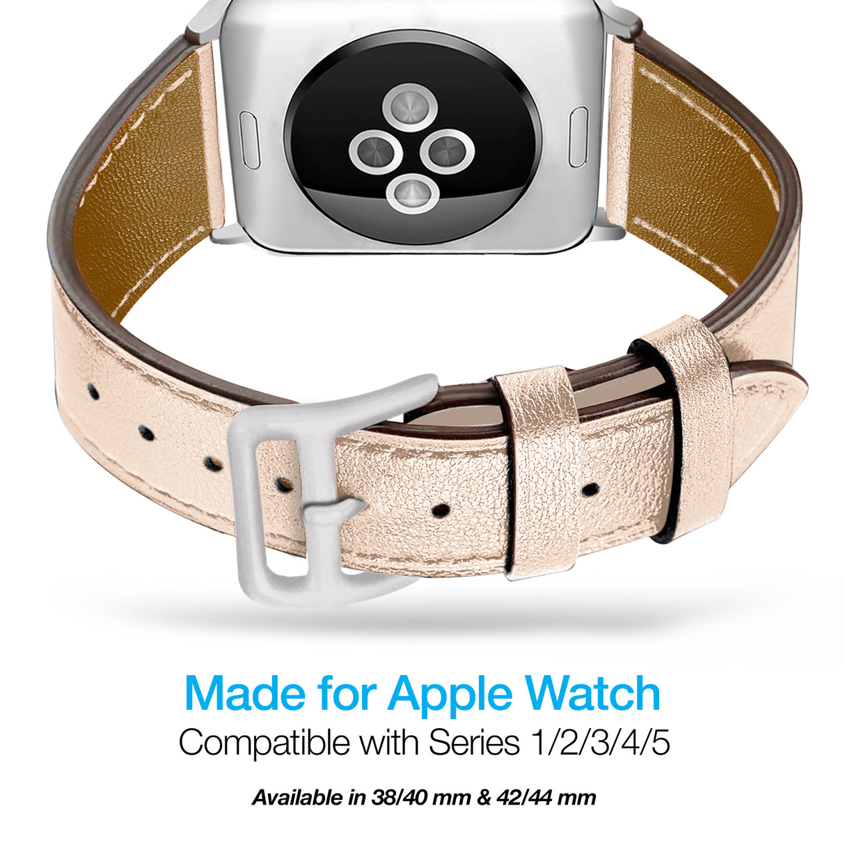 BANDA DE COURO NAZTECH APPLE WATCH 42MM 44MM