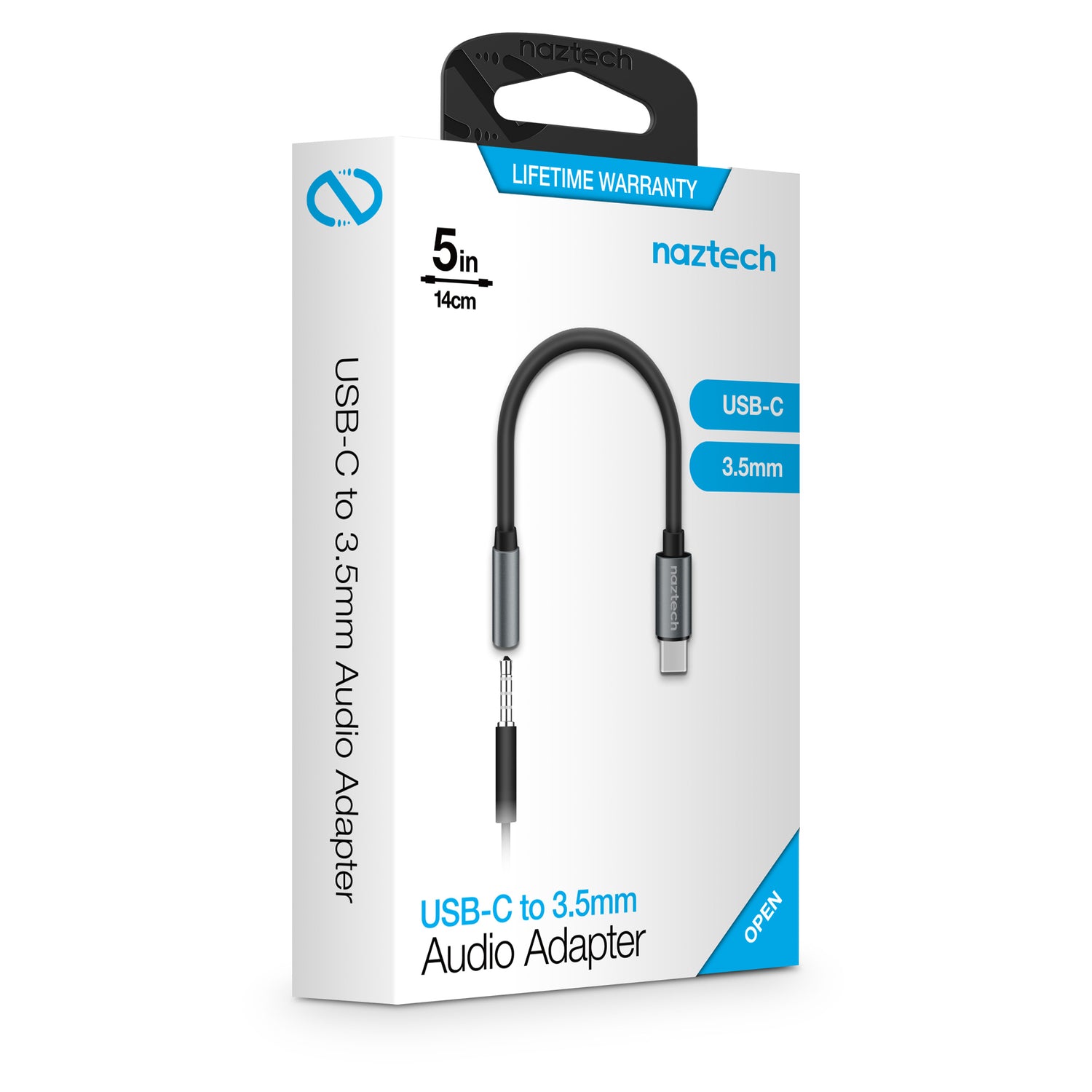 Naztech USB-C to 3.5mm Audio Adapter