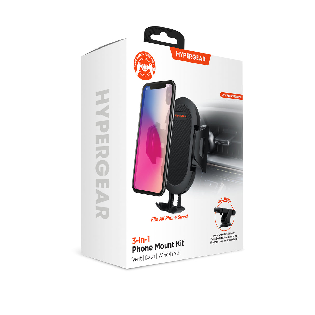 3-in-1 Phone Mount Kit Vent + Dashboard + Windshield