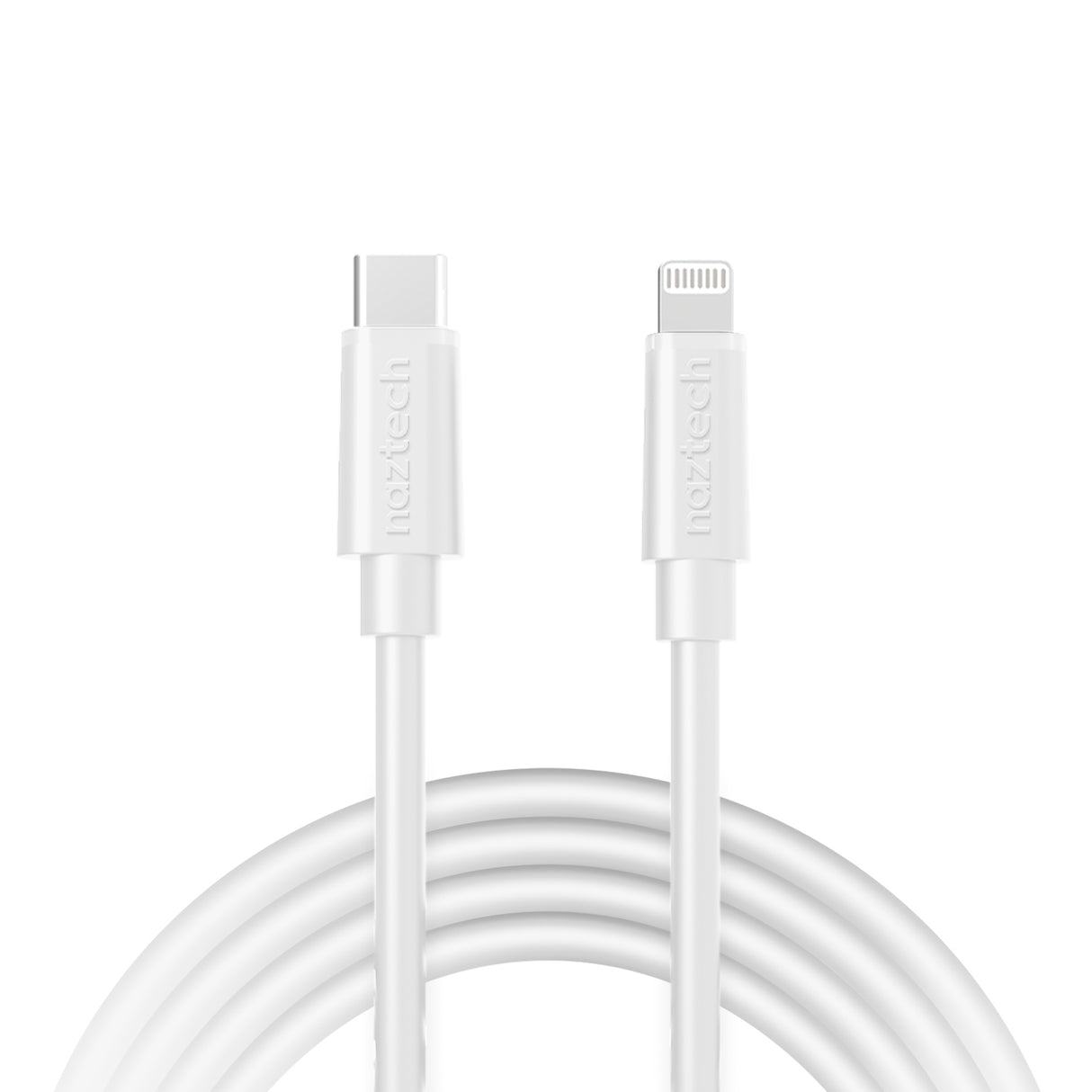 USB-C to MFi Lightning Rounded Fast Charge Cable 12ft  White