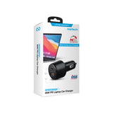 NAZTECH SpeedMax65 65W USB-C PD + USB Laptop Car Charger with Quick Charge 3.0 | Black
