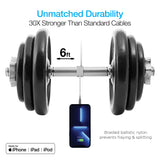 NAZTECH TITANIUM USB-C to MFi Lightning Braided Fast Charge Cable