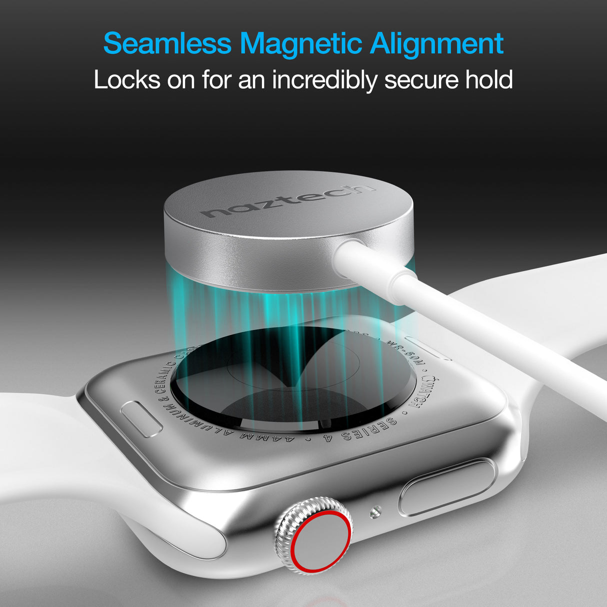 Naztech Magnetic Charging Cable for Apple Watch 3ft White