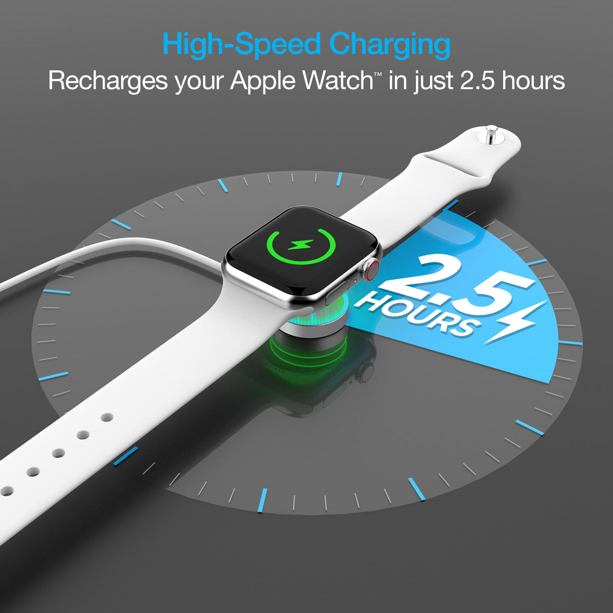 Naztech Magnetic Charging Cable for Apple Watch 3ft White