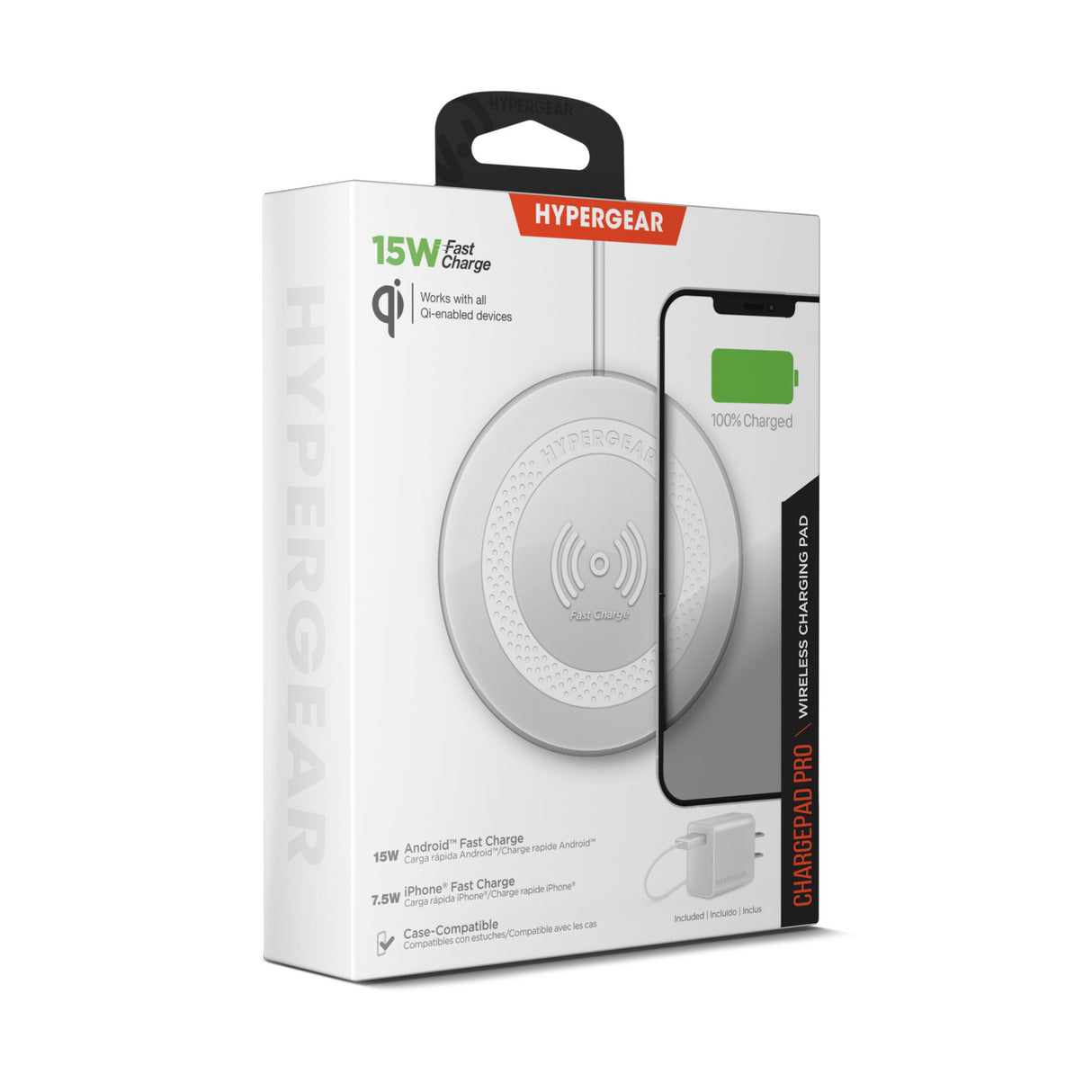 HYPERGEAR ChargePad Pro 15W Wireless Fast Charger with USB-C Connector