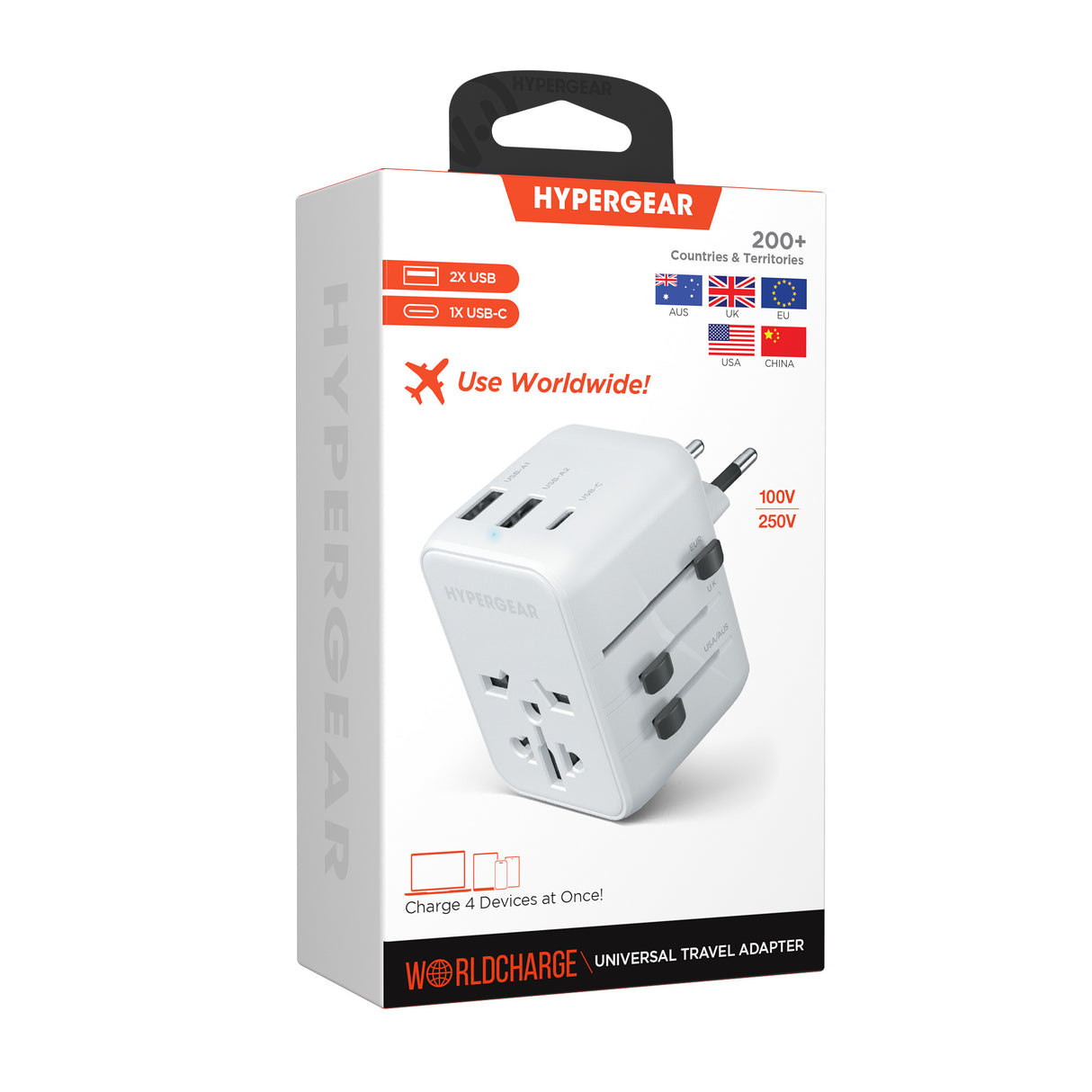 HyperGear WorldCharge Universal Travel Adapter with USB-C
