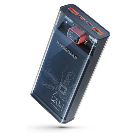 ClearCharge XL Transparent Fast Charge Power Bank with 20W USB-C PD