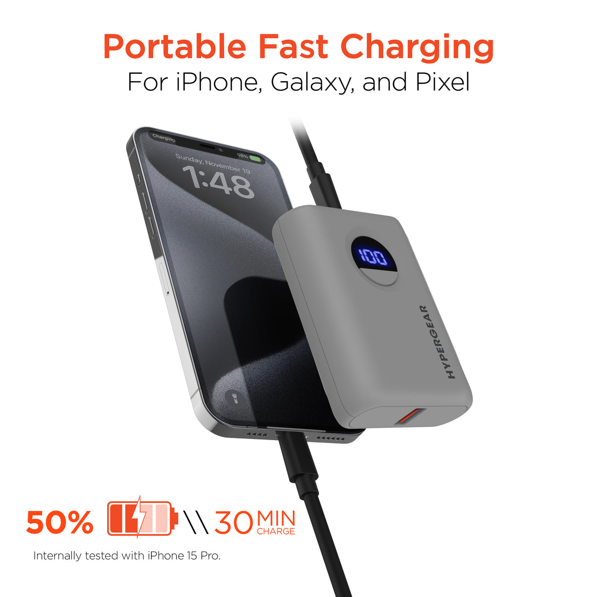 HyperGear PowerPack PRO 10000mAh 20W Power Bank Gray