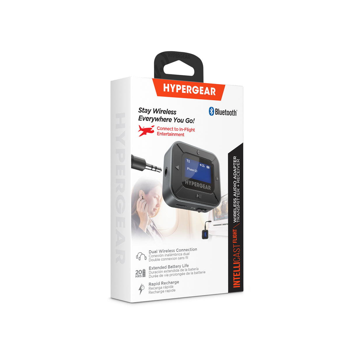 HyperGear IntelliCast Flight Wireless Audio Adapter Transmitter + Receive