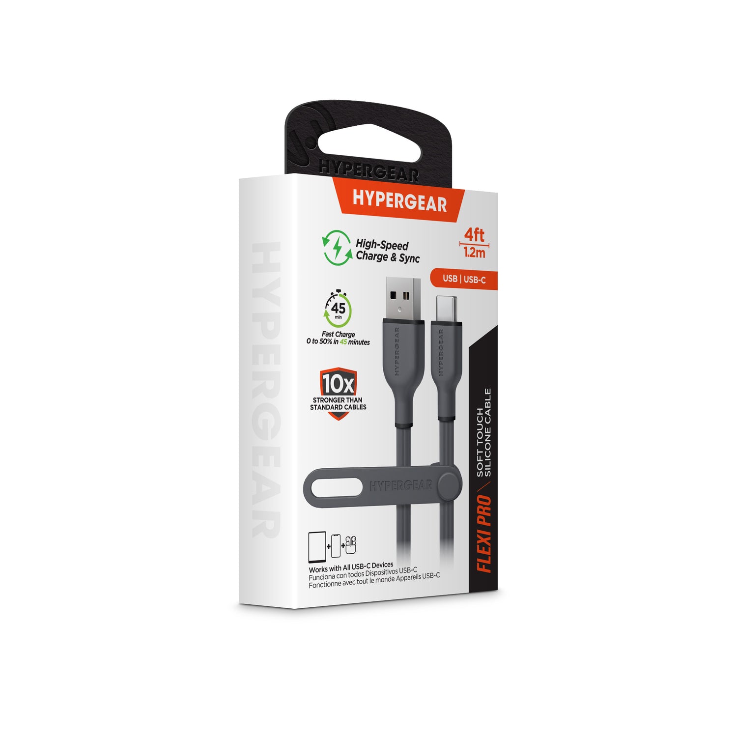 Flexi Pro USB-A to USB-C Soft-Touch Charge & Sync Cable