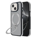 Matte Transparent Case with Wireless Charging Kickstand - BLUE for iPhone 13 / 14
