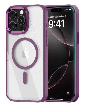 Shiny Magnetic Clear Cases for iPhone 15 PRO MAX