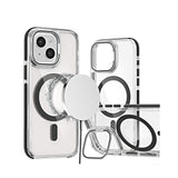 Thin Magnetic Clear Case with Camera Stand Kickstand FOR IPHONE 14 PLUS / 15 PLUS
