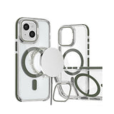 Thin Magnetic Clear Case with Camera Stand Kickstand FOR IPHONE 14 PLUS / 15 PLUS
