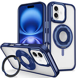 iPhone 16  Skin Feel Transparent Case with Silicone Ring Holder