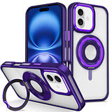 iPhone 16  Skin Feel Transparent Case with Silicone Ring Holder