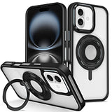 iPhone 16  Skin Feel Transparent Case with Silicone Ring Holder