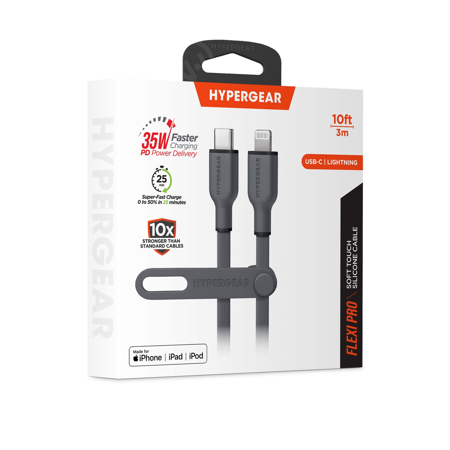 Flexi Pro USB-C to Lightning Soft-Touch Fast Charge Cable