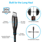 NAZTECH DigiWATT 240W USB-C to USB-C Digital Fast Charge Cable with LED Power Display