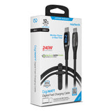 NAZTECH DigiWATT 240W USB-C to USB-C Digital Fast Charge Cable with LED Power Display