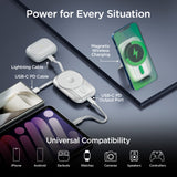 HYPERGEAR 5,000mAh Mag Grip Go Magnetic Wireless Fast Charge Power Bank with Built-In Cables