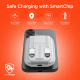 HYPERGEAR 5,000mAh Mag Grip Go Magnetic Wireless Fast Charge Power Bank with Built-In Cables