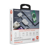 HYPERGEAR 5,000mAh Mag Grip Go Magnetic Wireless Fast Charge Power Bank with Built-In Cables