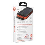 HYPERGEAR 10,000mAh SolPro 10K Fast Charge Solar Power Bank with 20W USB-C PD