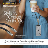HyperGear TECHcessories 2-in-1 Universal Crossbody Phone Strap and Charging Cable