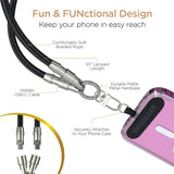 HyperGear TECHcessories 2-in-1 Universal Crossbody Phone Strap and Charging Cable