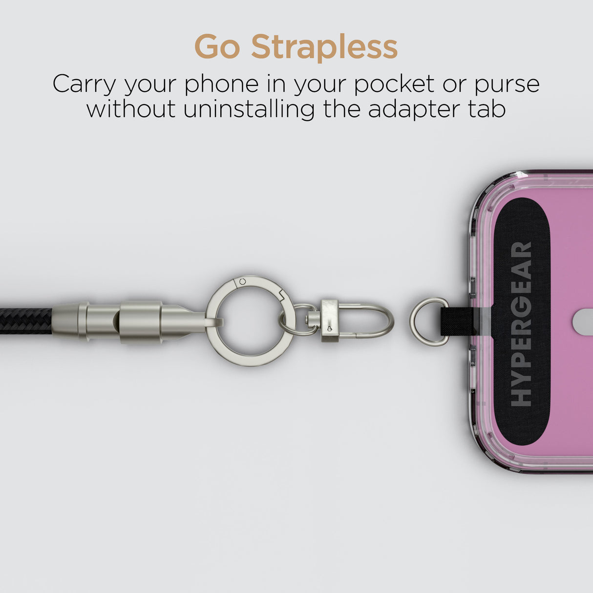 HyperGear TECHcessories 2-in-1 Universal Crossbody Phone Strap and Charging Cable