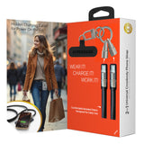 HyperGear TECHcessories 2-in-1 Universal Crossbody Phone Strap and Charging Cable