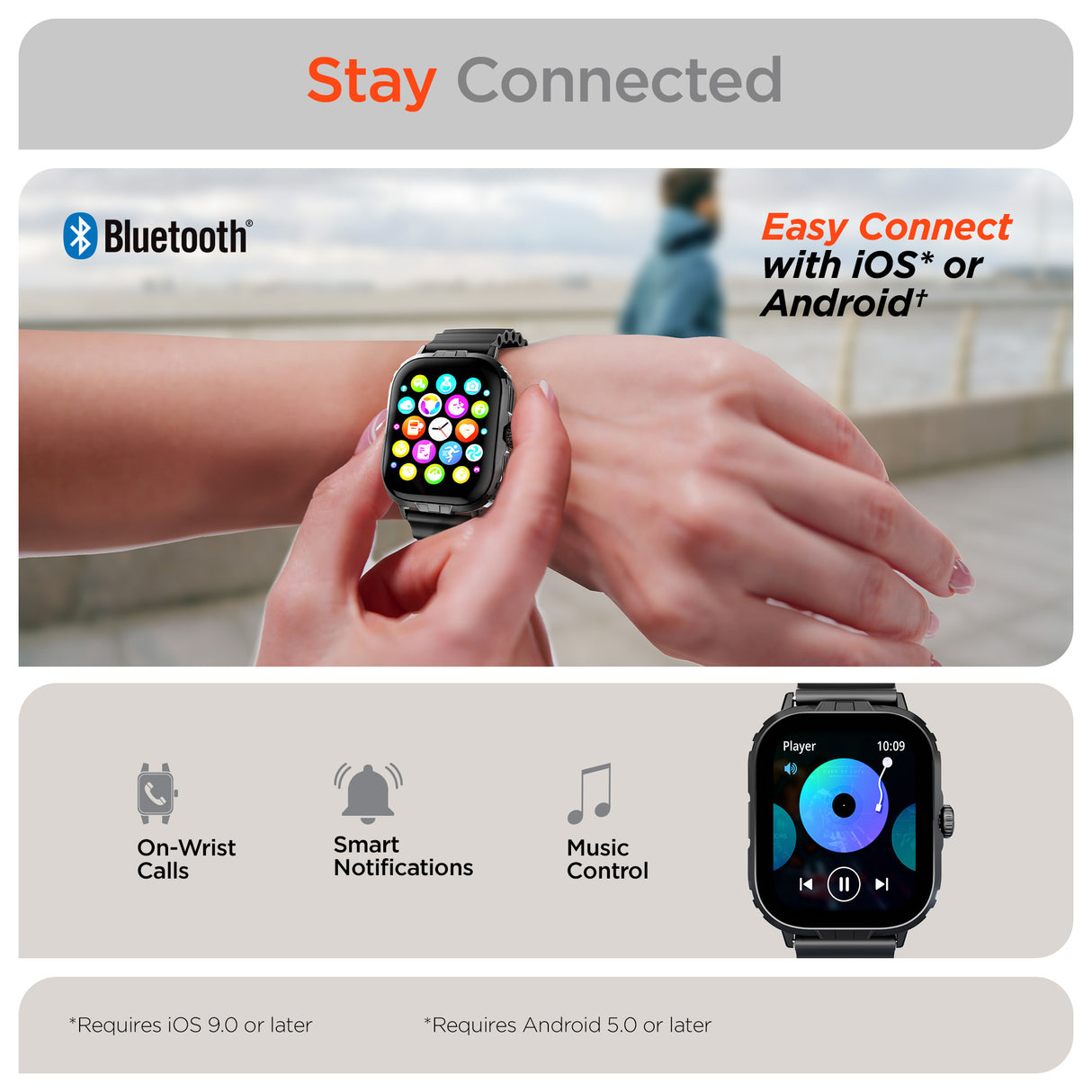 HYPERGEAR FIT X2 Smartwatch + Fitness Tracker