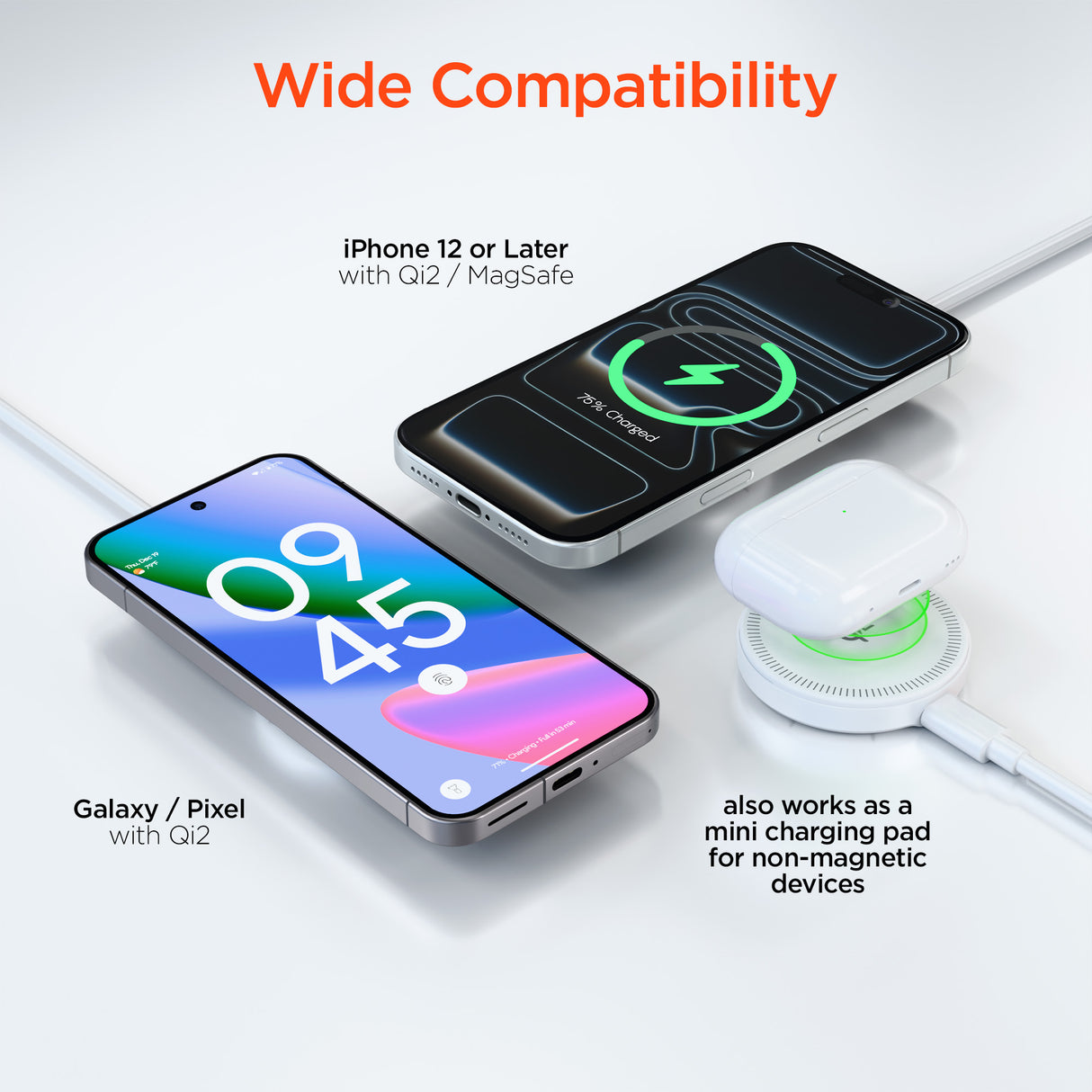 HYPERGEAR MaxCharge 15W Magnetic Wireless Fast Charger with Qi2