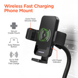 HyperGear EZ Grip 15W Wireless Fast Charge Mount Black