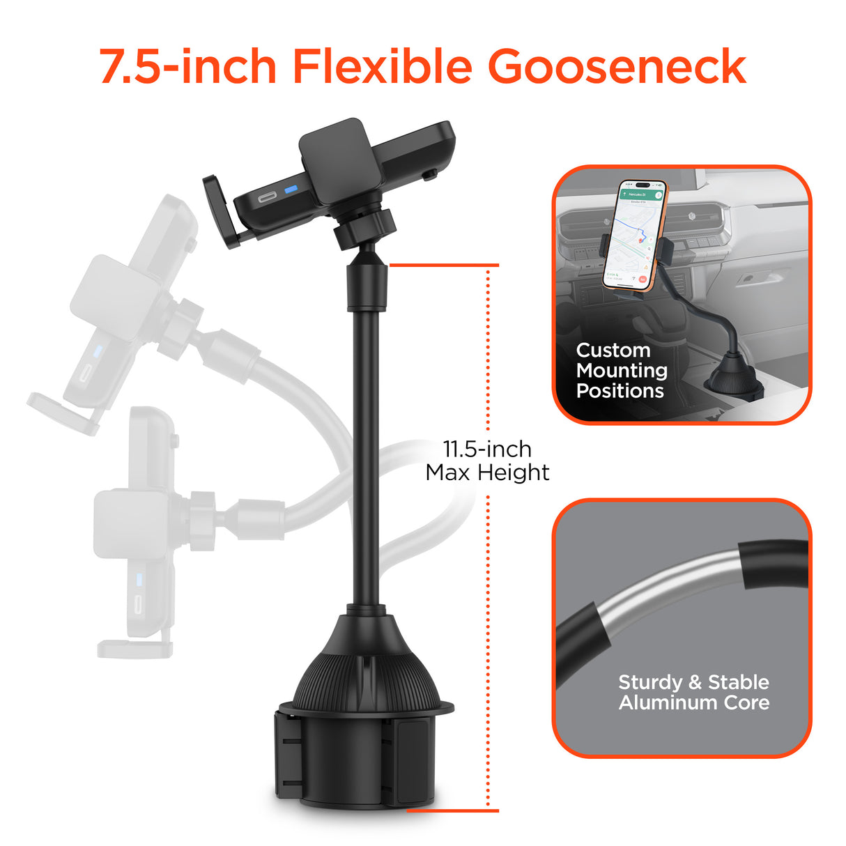 HyperGear EZ Grip 15W Wireless Fast Charge Mount Black