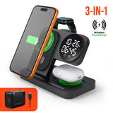 HyperGear PowerFold 24/7 Charging Stand With Clock Black