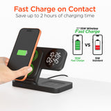 HyperGear PowerFold 24/7 Charging Stand With Clock Black