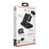 HyperGear PowerFold 24/7 Charging Stand With Clock Black