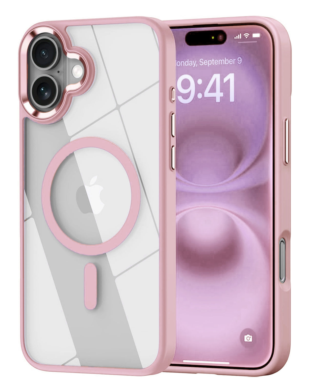 Shiny Magnetic Clear Cases for iPhone 16 Plus