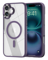 Shiny Magnetic Clear Cases for iPhone 16 Plus