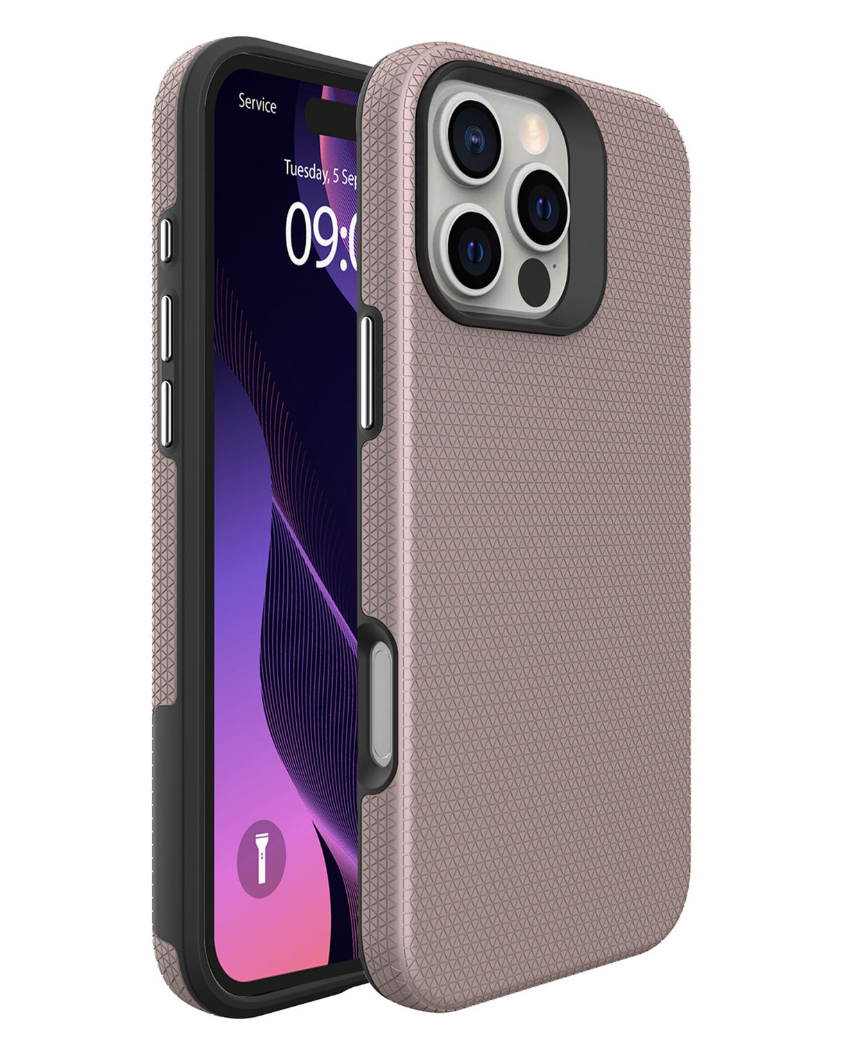 Shock Absorption Protective Dual Layer Case - ROSE GOLD for iPhone 16 Pro
