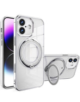 iPhone 16 Plus Carbon Wireless Charging Case with Ring Stand