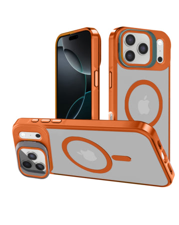 Slim Transparent Camera Stand Case with Wireless Charging - for iPhone 17 Pro Max